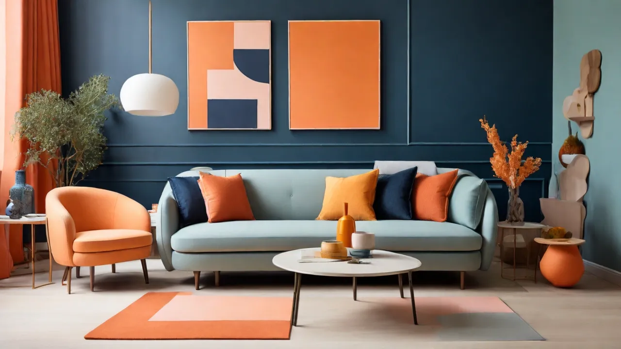 A_modern_living_room_with_vibrant_color_blocking